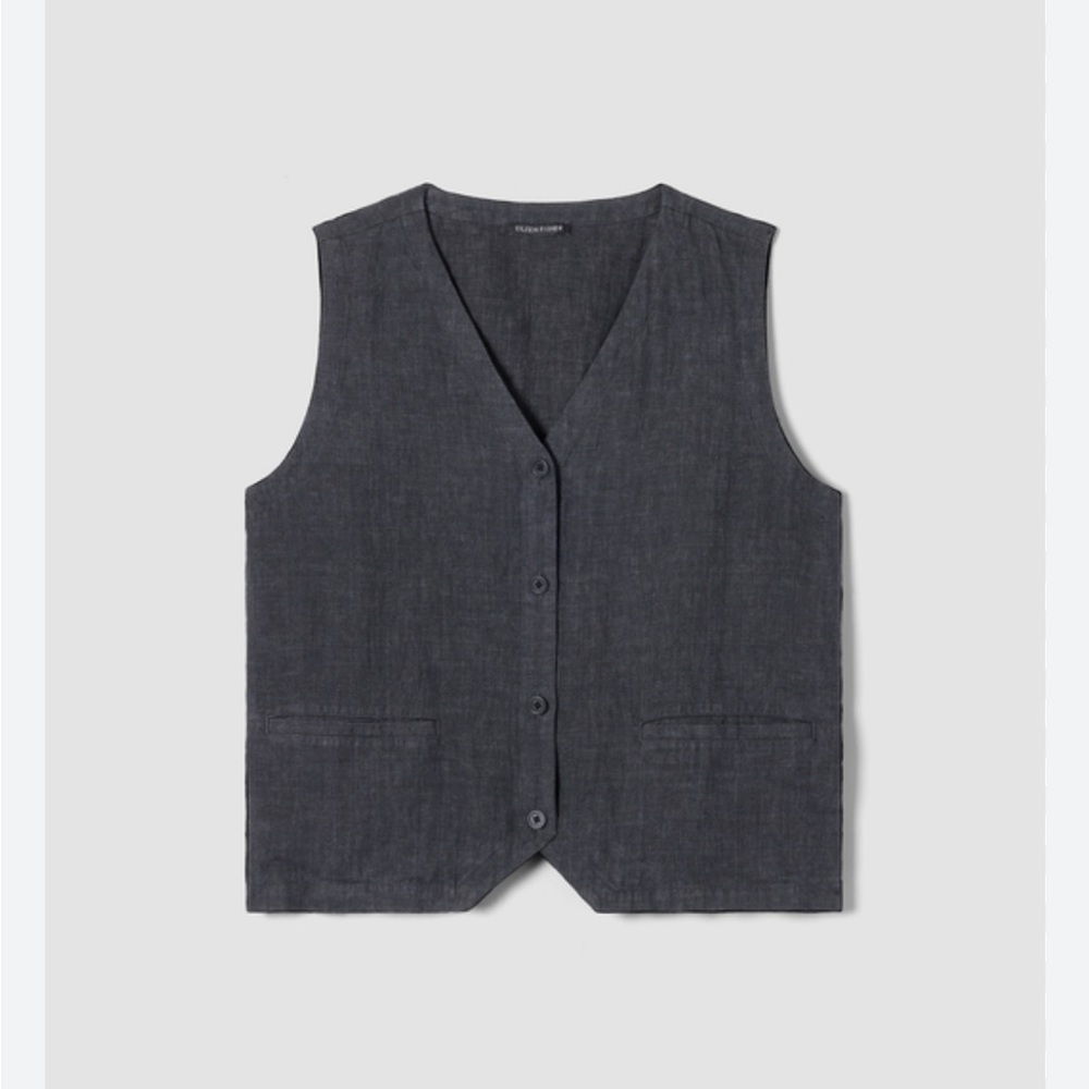 Eileen Fisher Charcoal Gray Vest